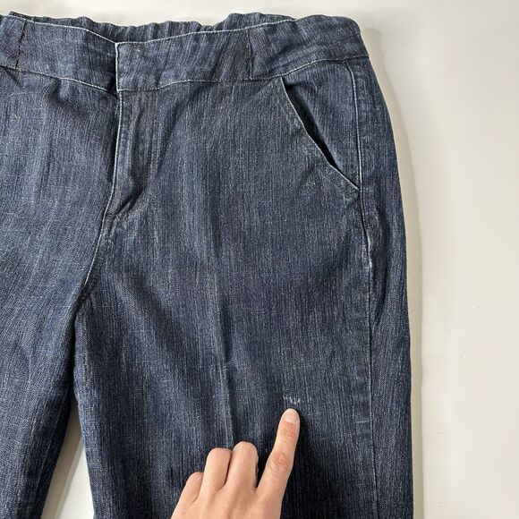 Willi Smith Wide Leg Denim Jeans Sz 12 Jeans Elastic Back Business Casual Vtg - Picture 5 of 15